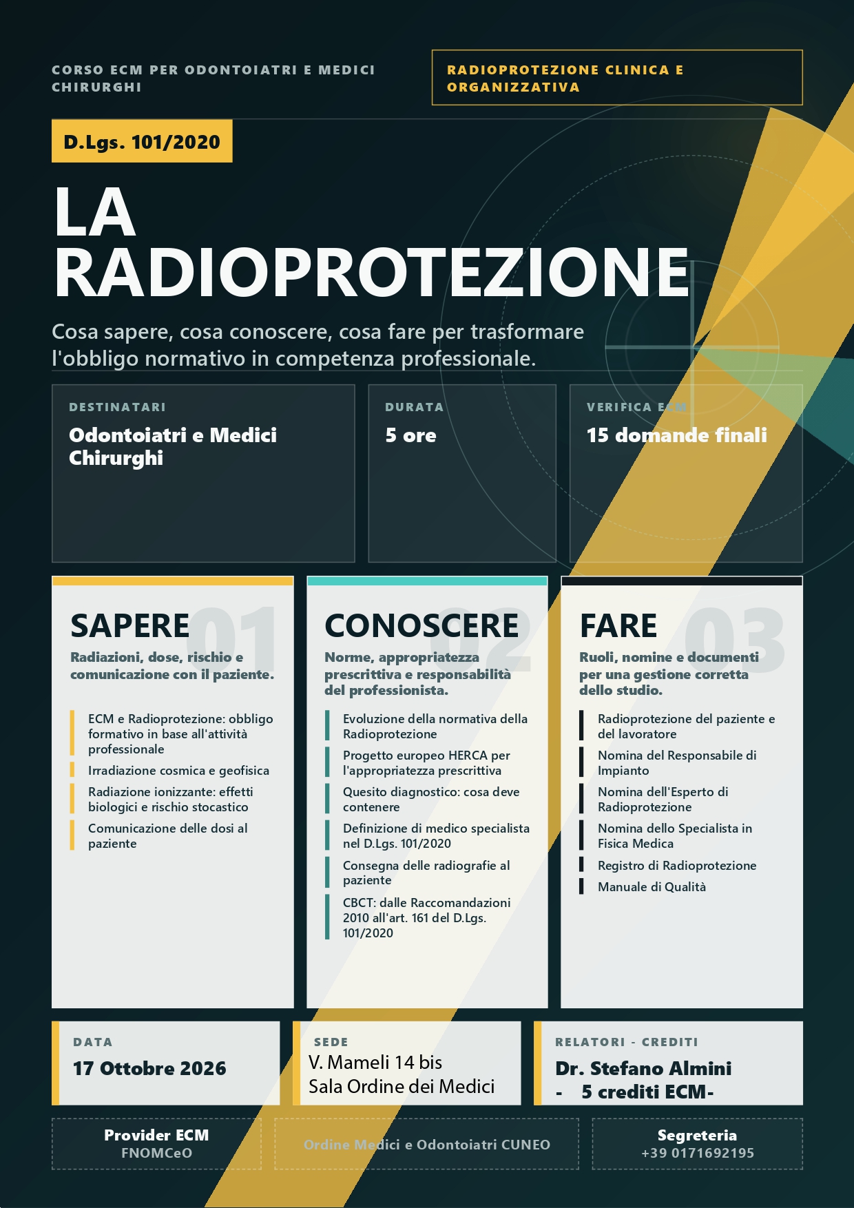 CORSO LA RADIOPROTEZIONE AI SENSI DEL D.LGS. 101/2020